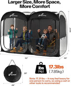 Sportneer Sports Tent, 2-4 Person Instant Pop Up Sports Tents - 92" x 46" x 63.5" Transparent Sport Shelter for Fishing, Camping, Sports Event - Easy Set Up & Tear Down