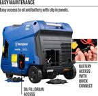 Westinghouse 5000 Peak Watt Super Quiet Portable Inverter Generator, Remote Electric Start with Auto Choke, RV Ready 30A Outlet, Gas Powered, CO Sensor, Parallel Capable