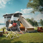 Nice C Chair with Canopy, Umbrella Chairs, Chair with Shades, Sports Chairs, w/Removable Footrest, Cooler Bag, Cup Holder for Camping, Fishing, Sports, Soccer, Beach (1-P Green)