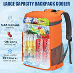 Backpack Cooler Insulated Leak Proof for Men Wowen 36 Cans Soft Cooler Backpack Insulated Waterproof Large Capacity Coolers Bag Portable for Lunch Camping Travel Picnic Hiking