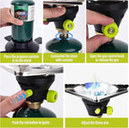 Bottletop Propane Camping Stove with Gas Cylinder Base Lightweight Propane and MAPP Gas Camping Stove with Instant Ignition for Hiking Backpacking and Outdoor Cooking Ultra-Portable Durable Camp Stove