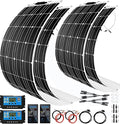 1600 Watt Solar Panel Kit, 4×400 Watt Flexible Solar Power Panel Photovoltaic Module with 40A Solar Charge Controller & Inverter Monocrystalline Solar Panel for Camping Off Grid Battery Charging Boat