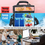 Tactical Lunch Box for Men & Women – Expandable 16L Double Deck Insulated Cooler Bag for Work, Construction & 12-Hour Shifts – Heavy Duty Leakproof Large Meal Prep Tote with Shoulder Strap
