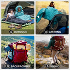 ATEPA Down Sleeping Bag for Adults, 650FP Recycled 30°F 35°F 40°F 45°F 3 Season Wearable Ultralight Packable Compact Sleeping Bags with Compression Sack for Backpacking Camping Hiking