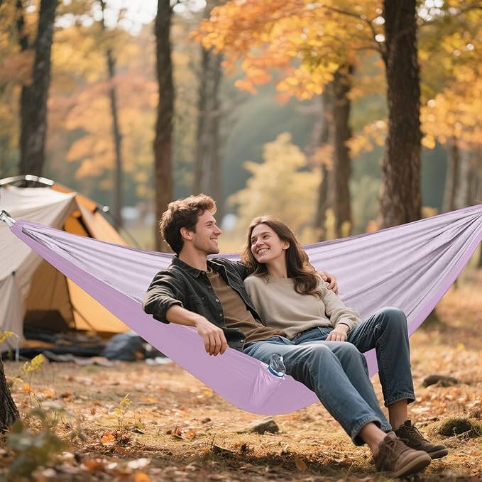 Clematis Camping Hammock Double Hammocks with Travel Bag, Outdoor Hammocks 114" x 54"