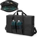 samdew Camp Stove Carry Case, Camping Stove Storage Bag Compatible with Coleman 2-Burner Gas Stove, Portable Carrying Cover Compatible with Camp Chef Everest Stove, with Grill Tools Pockets, Bag Only