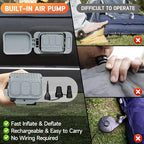 Umbrauto Truck Bed Air Mattress with Built in Pump for 5.5-5.8ft Short Beds, Upgraded Peach-Skin Surface Inflatable Airbed for Truck Tents, Camping, and Travel