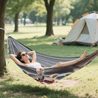 Cute Raccoons with Glasses Camping Hammock Single Portable Hammocks 330 lbs Capacity with 2 Tree Straps and Attached Carry Bag,Perfect for Outdoor,Indoor,Beach,Camping,Travel