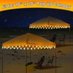 2 Pack LED Canopy Lights, 40ft 80LED Battery Powered Canopy Tent Lights Outdoor with 8 Modes, Warm White Canopy String Light for 10' x 10' Pop up Canopy Tent