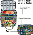 Soft Collapsible Insulated Sided Cooler - 60 Can Large Leakproof Picnic Beach Meal Prep Portable Travel Cooler for Shopping, Kayaking, Road Trips