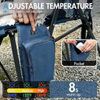 Portal Heated Camping Chairs for Adults Outdoor Sports Oversized Folding Lawn Chair with High Back, Heavy Duty 400 Lbs, Battery Not Included, Blue