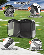 Sportneer Sports Tent, 2-4 Person Instant Pop Up Sports Tents - 92" x 46" x 63.5" Transparent Sport Shelter for Fishing, Camping, Sports Event - Easy Set Up & Tear Down