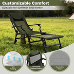Goplus Oversized Foldable Fishing Chair for Adults, 2 Pack Heavy Duty All-Terrain Camping Chair with Detachable Footrest, Padded High-Back, Adjustable Feet, Portable Recliner for Outdoor Patio Beach
