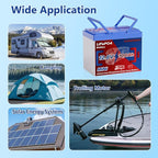 12V 100Ah Lifepo4 Battery, Bci Group 24 Size, Built-in 100A Smart BMS, 4500-15000 Deep Cycle Grade A Lithium Cells for RV Travel,Trolling Motor,Marine, Boat, Solar Panel, Camping (2 Pack)