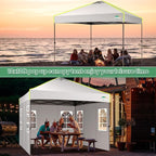 COBIZI 10x10 Pop Up Canopy Tent with 4 Removable Sidewalls, One Push Party Tent Outdoor Waterproof Event Canopy with Air Vent for Parties Commercial Wedding, 3 Height, Carry Bag, Sandbag, White
