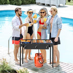Karl home 3 Burner Propane Gas Stove for Outdoor Cooking, 225,000 BTU Camping Cooker with Removable Legs & Adjustable PSI Regulator for Backyard Cooking BBQ Baking Frying