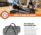 Disc-O-Bed XL Outdoor Modular 2 Person Double Camping Cot Portable Bed with 2 Height Options for Adults, Sleep Solution for Tents, Grey
