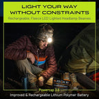 POWERCAP LED Hat Light 150 Lumens Rechargeable Fleece Beanie with Bright Built-in Headlamp Waterproof LED Warm One Size Cap