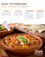 Simple Kitchen Chicken Tortilla Soup Mix – 16 Servings, Meal Prep Gluten Free Chicken Soup, Prepared Meals & Dehydrated Survival Food for Camping, Backpacking & Hiking, Survival Kit, Pack of 4, 1 Gal.
