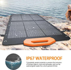 GRECELL Power Station 300W and 100W Portable Solar Panel 21.5V, 230Wh Portable Solar Generator Backup LiFePO4 Battery, Solar Panel with MC-4 Fast Charger for Outdoor Camping Home