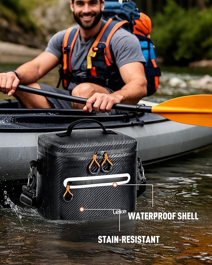 Soft-Sided Cooler Bag, 8/16 Can Insulated Lunch Box, Waterproof, Leak-Proof, Portable Lunch Bag for Work, Beach, Drink, Travel, Camping, Picnic, Gift