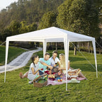 Smartxchoices 10' X 10' Outdoor White Waterproof Gazebo Canopy Tent with Removable Sidewalls Windows Heavy Duty Tent for Party Wedding Events Beach BBQ