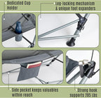Lucania Portable Hammock with Stand Included - Foldable Freestanding Hammock for 2 Person (290 lbs Capacity) - Heavy Duty Stand Alone Hammock for Indoor, Outdoor, Camping, Patio & Backyard