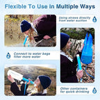 Membrance Replacement (4 Pack) for Water Filter Straw, Portable Replacement Filter for Camping, Hiking & Emergency Preparedness