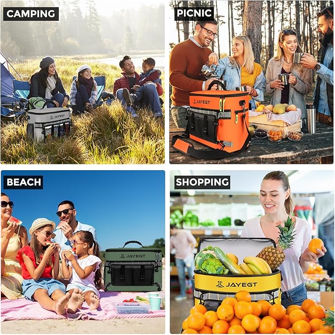 Kayak Cooler Behind Seat - Waterproof Cooler Bag Compatible with Lawn-Chair Seat Kayak，Kayak Accessories Camping Cooler, Portable Ice Chest for Fishing, Beach,Picnic, Trips (Orange, Medium)