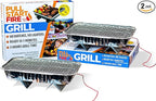 Pull Start Fire Grill | Single Use Portable Disposable Charcoal BBQ with Pull Start Matchless Ignition | Ready in 5 Min, 3 Hour Burn | Camping, Tailgating, Outdoor Cooking, No Cleanup Needed