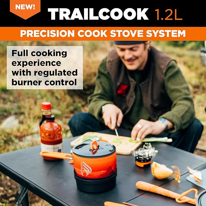 Jetboil TrailCook 1.2L Camping and Backpacking Stove Cooking System with Adjustable Heat Control, New for 2026