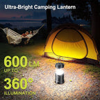 LETMY LED Camping Lantern for Power Outages, 3 Color Modes & Dimmable Battery Powered Lantern, IP65 Waterproof & Collapsible, Lanterns Flashlight Survival Kits for Emergency Hurricane Hiking, 4 Pack