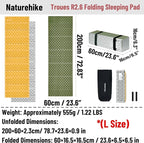 Naturehike Ultralight Foam Sleeping Pad - R1.8/R2.6/R3.0 Closed Cell Mattress, Thick Portable Folding Mat for Backpacking, Waterproof & Compact for Camping, Hiking, Travel and Car Camping