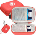 Fukumi Auvi Q Carrying Case,Portable Medicine Emergency Bag for 2 Auvi-Q Auto Injectors,Asthma Inhaler,Nasal Spray,Allergy Medicine,First Aid,Hard Travel Case with Carabiner and Lanyard,Bag Only