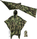 onewind Hooded Rain Poncho, Silnylon Rain Coat Versatile Survival Shelter Waterproof Breathable Lightweight Poncho