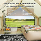 2025 Upgraded Waterproof Inflatable Camping Tent, Large Blow-Up Air Tent, No Assembly Needed Luxury Glamping House, Oxford Fabric