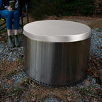 VEVOR Fire Pit Cover Lid, Compatible with The Solo Stove Bonfire 20" Portable Firepit Spark Screen,Stainless Steel Metal Cover, Wood Burning and Camping Stove Accessory, for Outdoor Patio Backyard