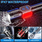 Rechargeable LED Flashlight, Super Bright 99000 High Lumens Flash Light, 9 Modes Zoomable Flashlight with LCD Display, Waterproof Tactical Flashlights for Camping, Home Emergency