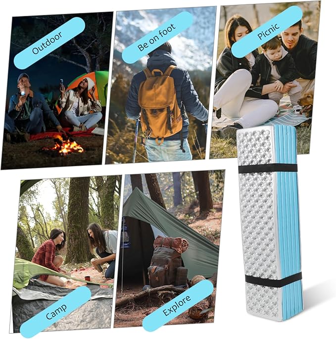 KESYOO Thermal Camping Sleeping Pad Lightweight Backpacking Gear Folding Moisture Pad