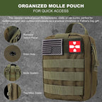 Gifts for Men Christmas Dad, Survival Kit, 150 PCS Survival Gear and Supplies Equipment with Trauma Bag, Molle Pouch Emergency Kit for Outdoor Camping, Hunting, Car, Home, Earthquake, Adventures