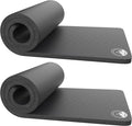 Foam Sleeping Pad for Camping - 1.25-Inch-Thick Waterproof Sleep Pad with Carry Straps for Cots, Tents, or Sleepovers by Wakeman Outdoors (Black)