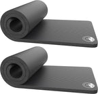 Foam Sleeping Pad for Camping - 1.25-Inch-Thick Waterproof Sleep Pad with Carry Straps for Cots, Tents, or Sleepovers by Wakeman Outdoors (Black)