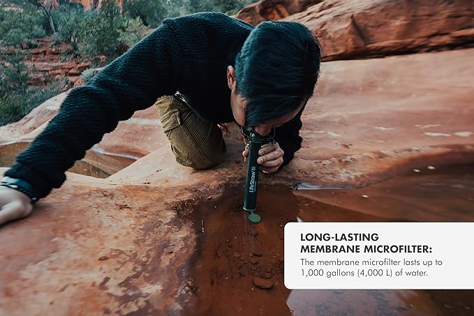 LifeStraw Personal Water Purifier for Hiking, Camping, Travel, and Emergency Preparedness