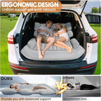 SUV Air Mattress, Thickened Car Air Mattress, SUV Mattress for Truck, Double-Sided Inflatable car Bed with 2 Pillows & Air Pump, Car Camping Mattress Back Seat, Inflatable Bed for Suvs