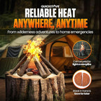 Portable Stove with 2 Fire Starters, Lightweight Stainless Steel Wood Burning Stove for Emergency Preparedness, Survival Supplies, Camping Gear & Outdoor Cooking