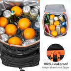Odoland 48/72 Can Rolling Cooler Bag with Wheels & Handle, Collapsible Insulated Ice Chest for Beach, Camping & Tailgating - Portable Travel Soft Cooler on Wheels, Collapses for Easy Storage