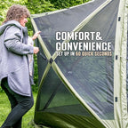 CLAM Pop Up Screen Tent, Outdoor Camping Gazebo Canopy, Venture, 9' x 9', Green