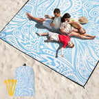 Beach Blanket Waterproof Sandproof Extra Large Beach Mat 79" X 83"/120"x108"for 1-8 Adults Quick Drying Durable Outdoor Picnic Mat for Beach Travel Camping Hiking