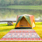 Beach Blanket Waterproof Sandproof Extra Large Beach Mat 79" X 83"/120"x108"for 1-8 Adults Quick Drying Durable Outdoor Picnic Mat for Beach Travel Camping Hiking