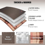 REDCAMP Cold Weather Mummy Sleeping Bag, Warm Flannel Cotton Sleeping Bag for Adults, Warm and Machine Washable Perfect for Winter Camping